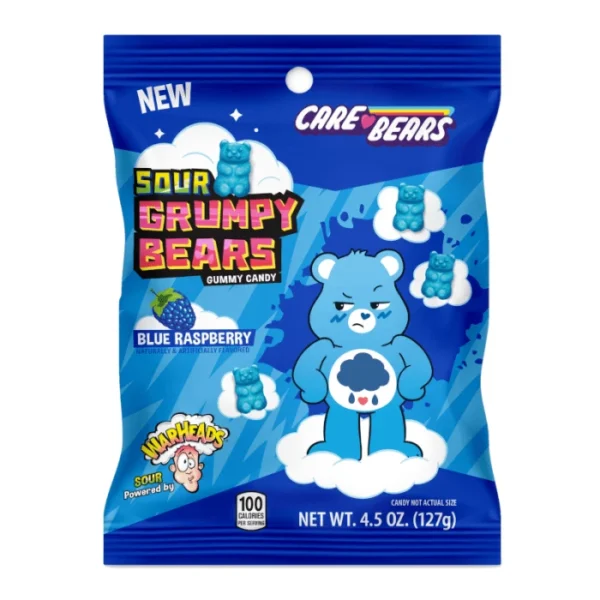 Warheads Sour Grumpy Bears Peg Bags